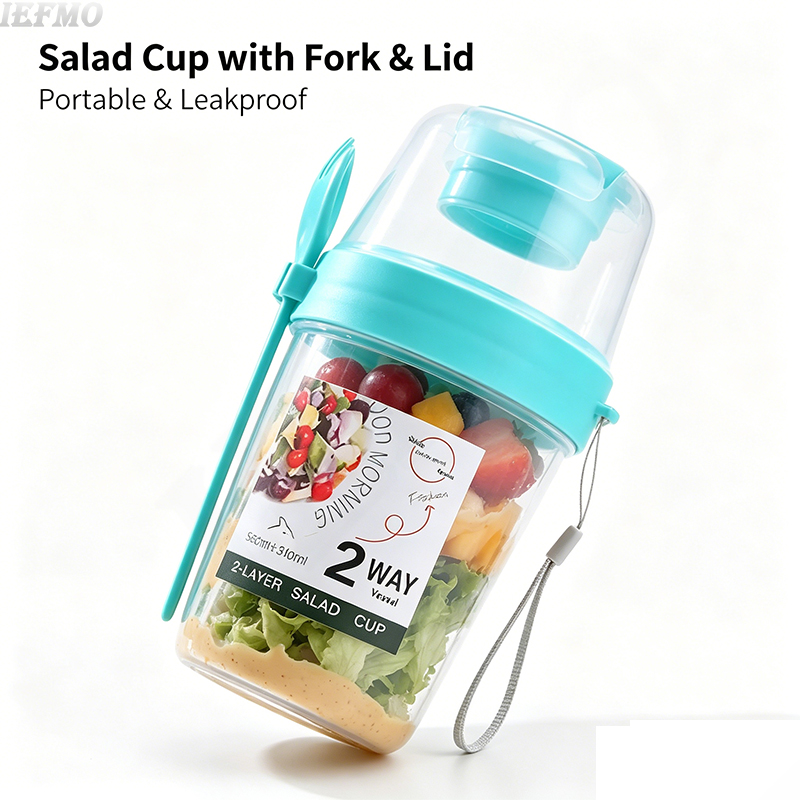 Food Snacks For Weight Loss - Ensemble de saladiers portables avec fourchette