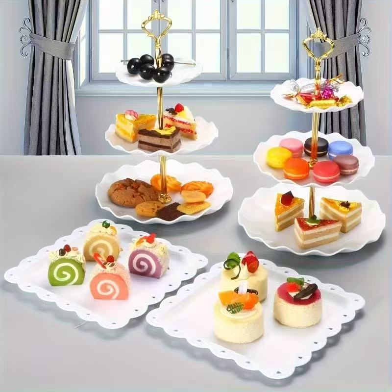 Food Snacks For Party - Ensemble de plateaux alimentaires décoratifs, assiettes