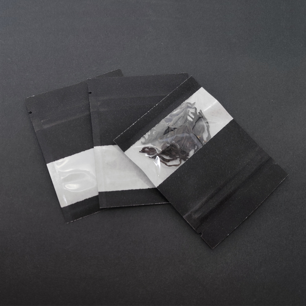 Food Snacks Packets - 100 pièces noir refermable papier Kraft