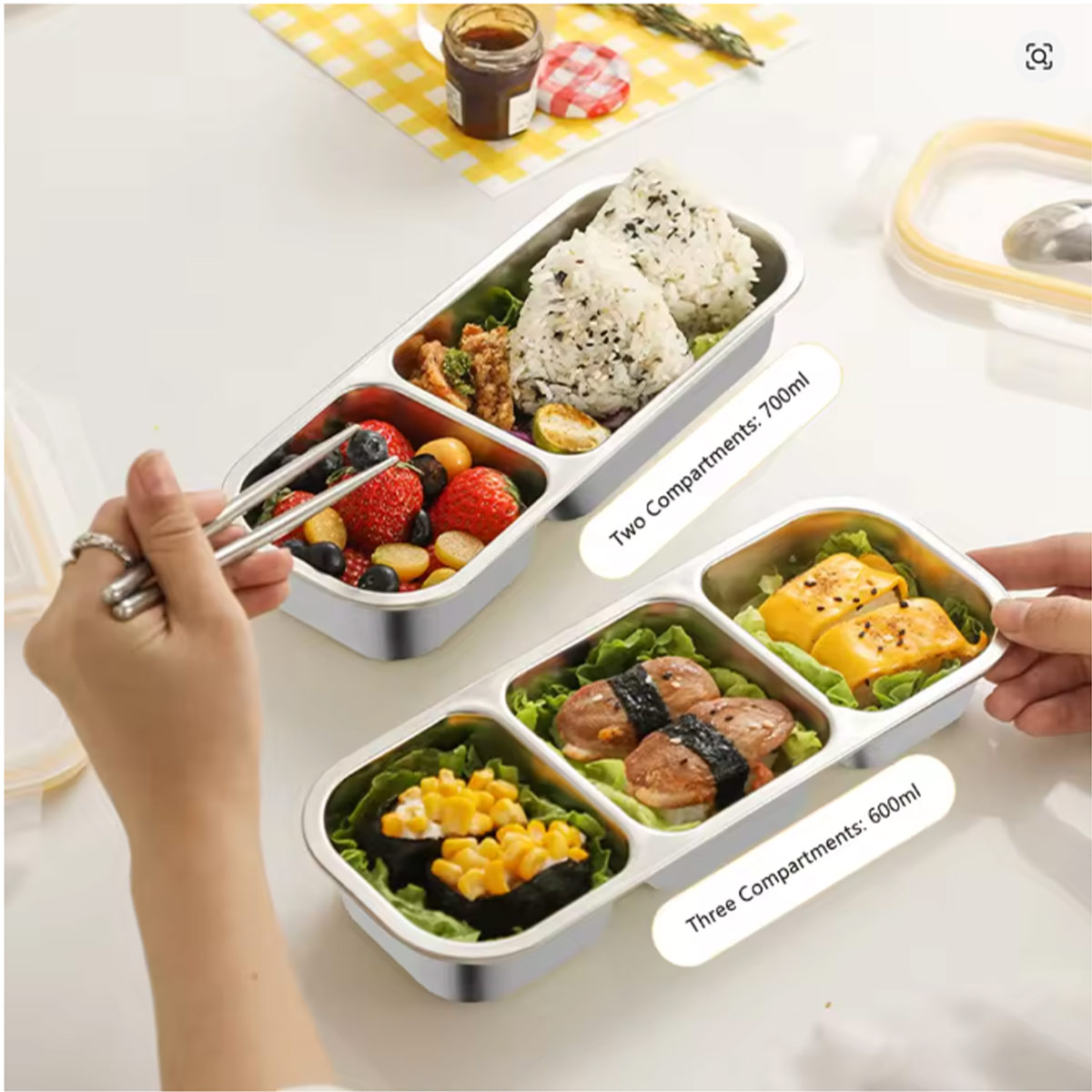 Boîte à bento légère à 3 compa - Food Snacks For Weight Loss avis et prix