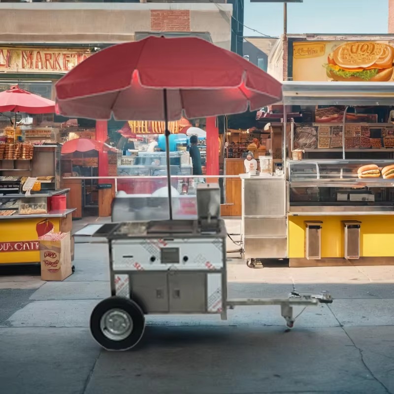 Chariot de vente ambulante com - Street Food Snacks avis et prix