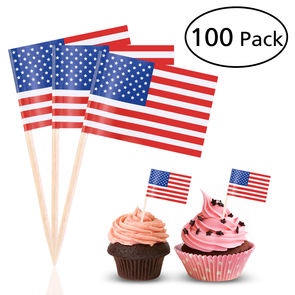 100 pics à dents drapeau améri - Food Snacks For Party avis et prix