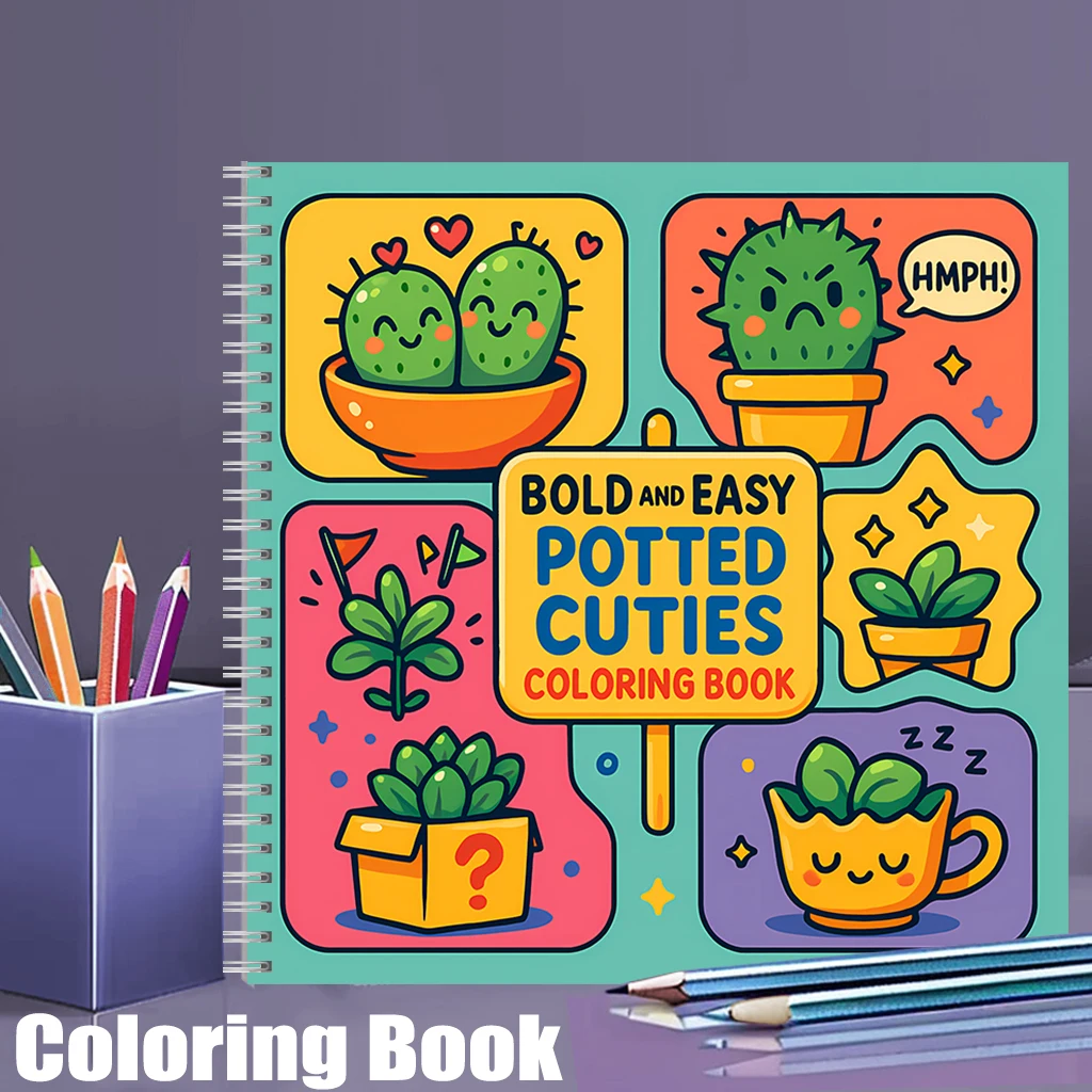Livre de coloriage Easy Potted - Food And Snacks Coloring Book avis et prix