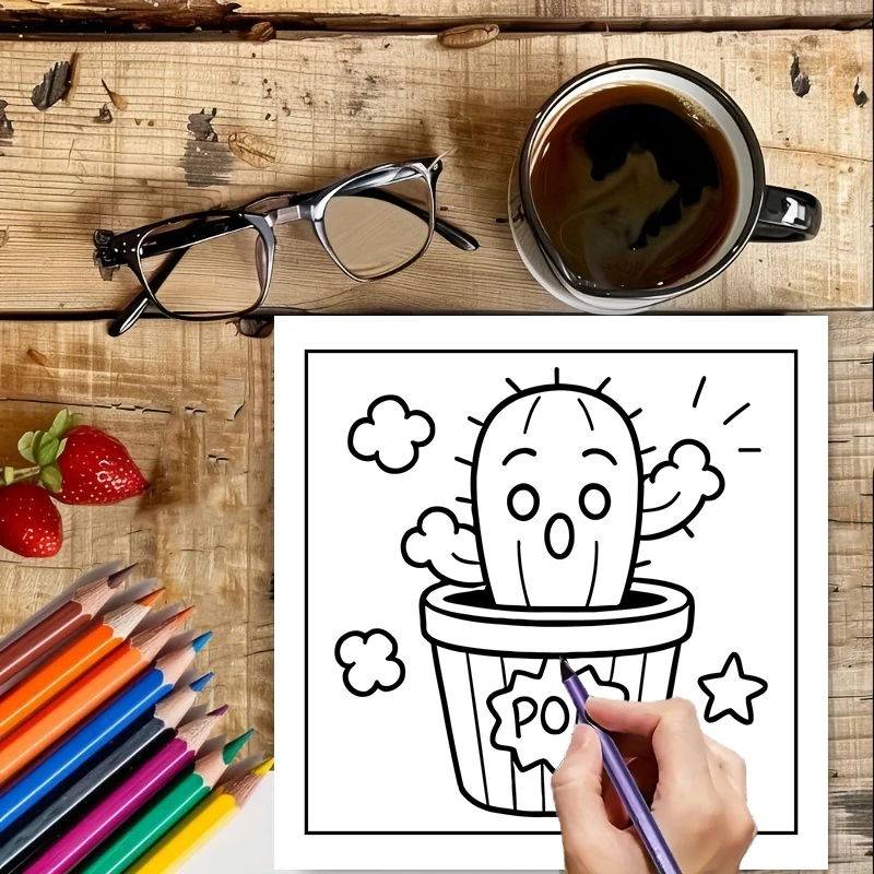 Livre de coloriage Easy Potted - Food And Snacks Coloring Book avis et prix