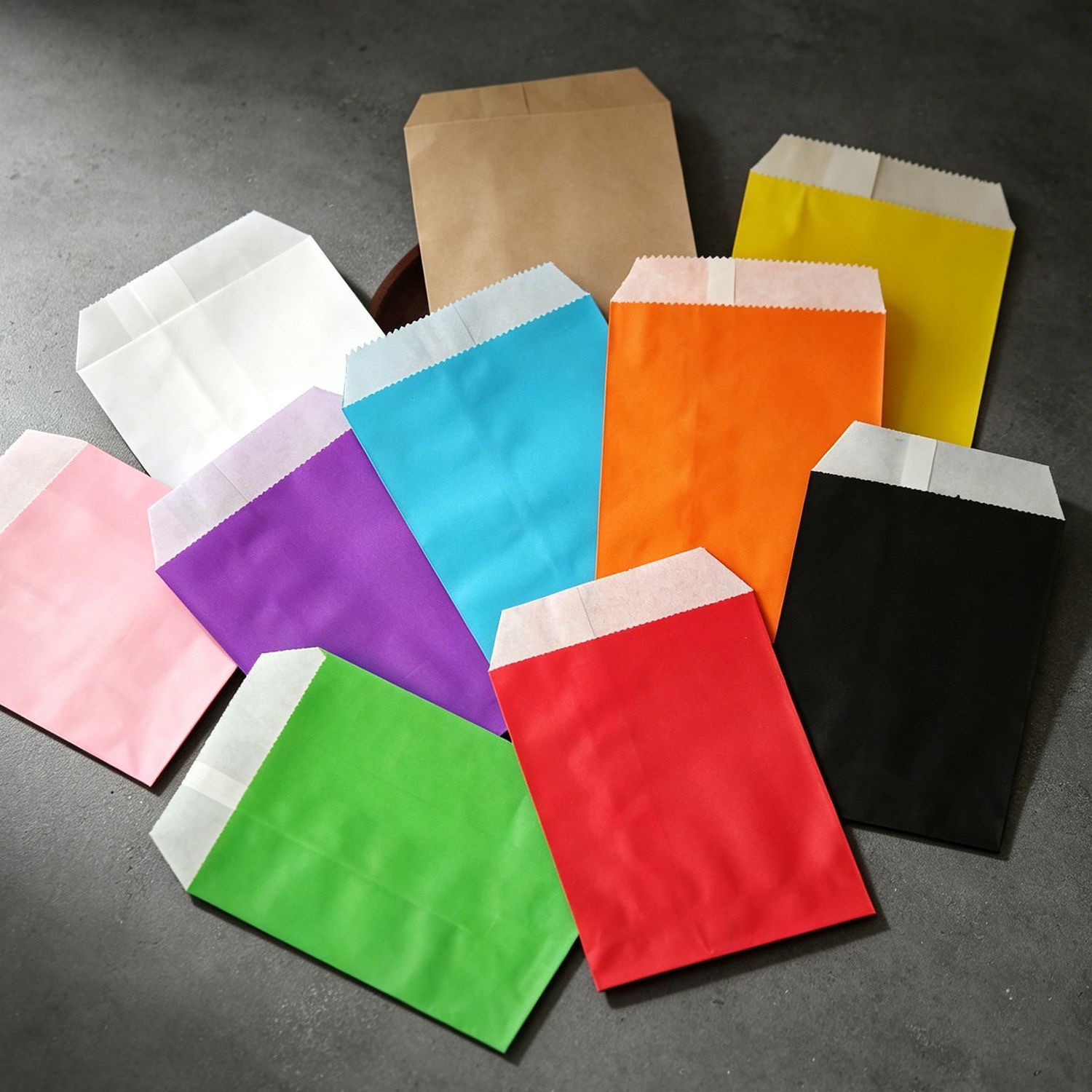 Sacs en papier Kraft colorés p - Food Snacks For Party avis et prix
